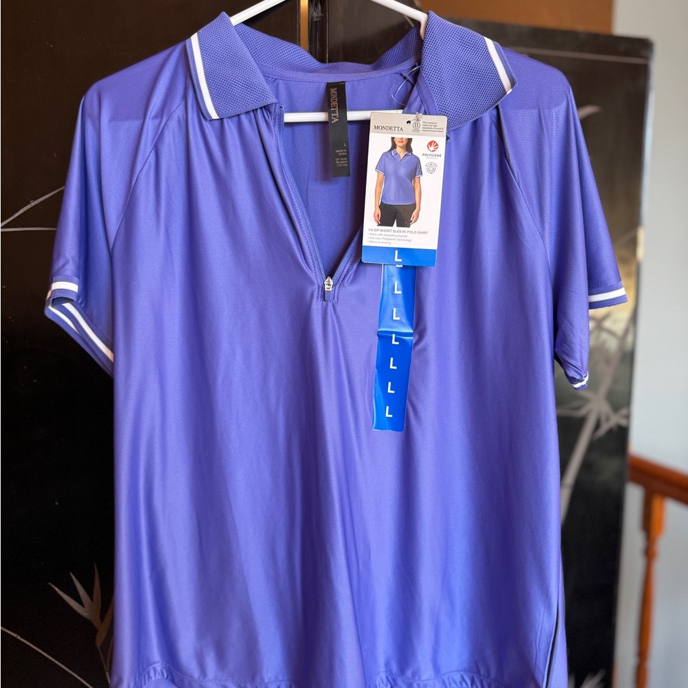 Mondetta Blue Polo Shirt with White Accents